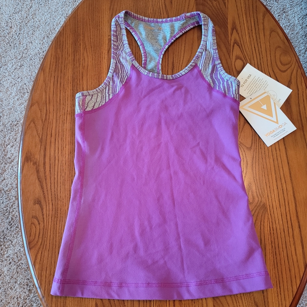 Yoga tank, purple - size 2 - NEW